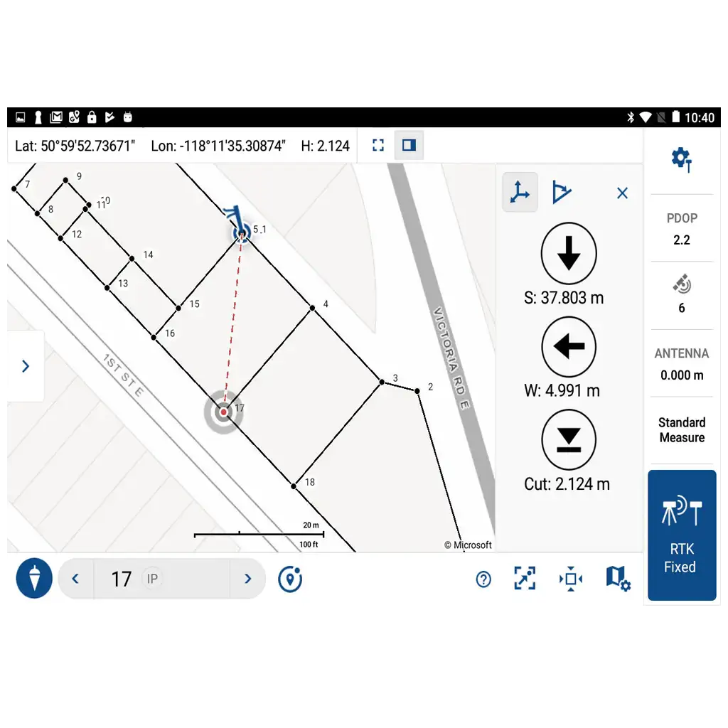 نرم افزار نقشه برداری Microsurvey FieldGenius for Android