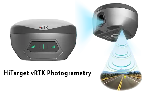 گیرنده مولتی فرکانس های تارگت مجهز به دوربین فتوگرامتری - Hitarget vRTK photogrametry gnss receiver promotion
